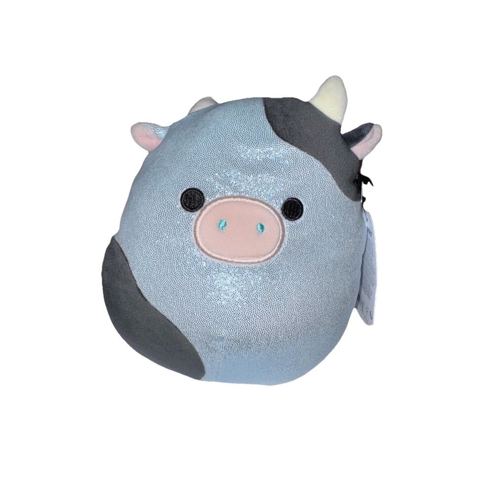 Squishmallows Glitter Squad - Cillian the Blue Cow 7" NWT
